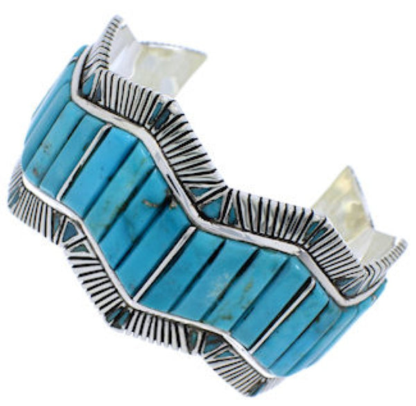 Turquoise Southwestern Sterling Silver Cuff Bracelet GS76332
